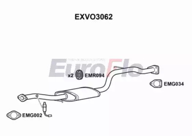 Средний глушитель выхлопных газов EuroFlo EXVO3062