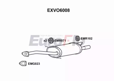 Глушитель выхлопных газов конечный EuroFlo EXVO6008