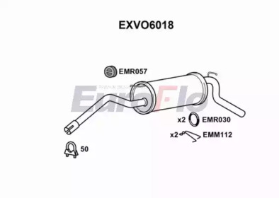 Глушитель выхлопных газов конечный EuroFlo EXVO6018