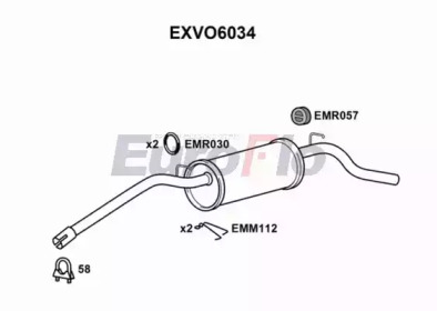 Глушитель выхлопных газов конечный EuroFlo EXVO6034