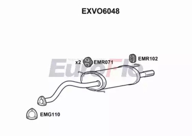 Глушитель выхлопных газов конечный EuroFlo EXVO6048