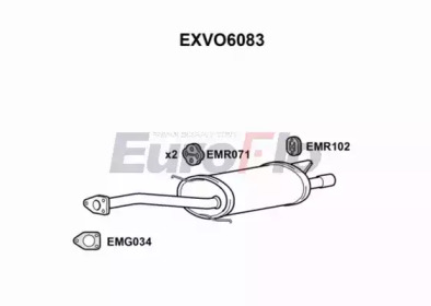 Глушитель выхлопных газов конечный EuroFlo EXVO6083