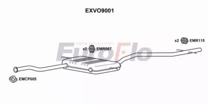 Средний / конечный глушитель ОГ EuroFlo EXVO9001