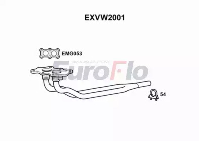 Труба выхлопного газа EuroFlo EXVW2001