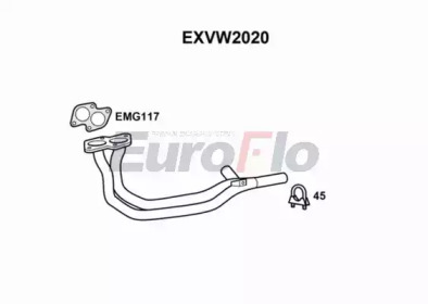 Труба выхлопного газа EuroFlo EXVW2020