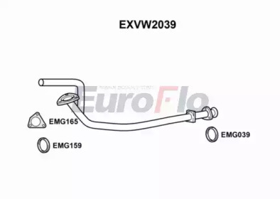 Труба выхлопного газа EuroFlo EXVW2039