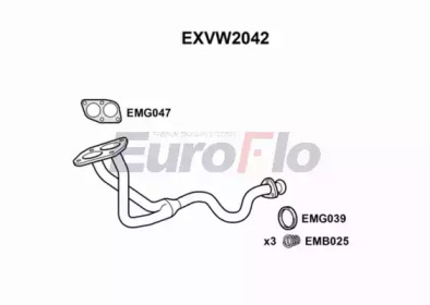 Труба выхлопного газа EuroFlo EXVW2042