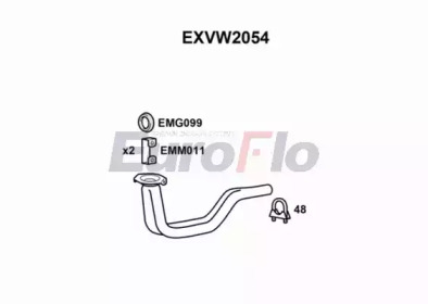 Труба выхлопного газа EuroFlo EXVW2054