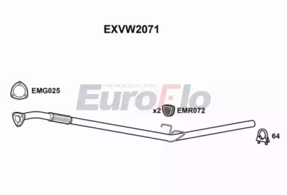 Труба выхлопного газа EuroFlo EXVW2071