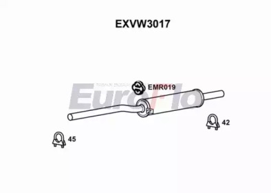 Средний глушитель выхлопных газов EuroFlo EXVW3017