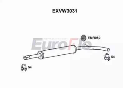 Средний глушитель выхлопных газов EuroFlo EXVW3031