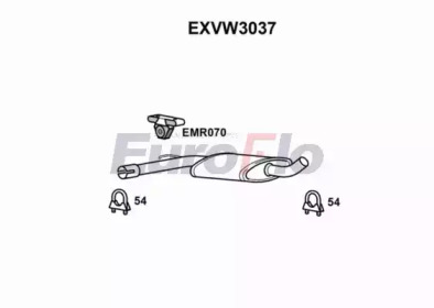 Средний глушитель выхлопных газов EuroFlo EXVW3037