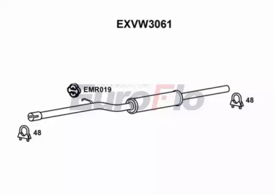 Средний глушитель выхлопных газов EuroFlo EXVW3061