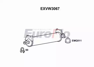 Средний глушитель выхлопных газов EuroFlo EXVW3067