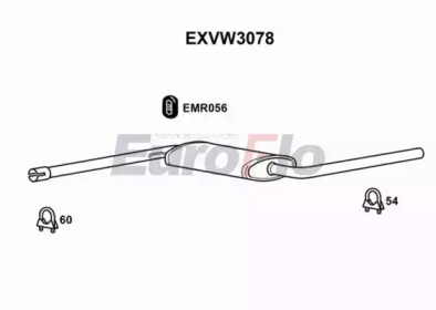 Средний глушитель выхлопных газов EuroFlo EXVW3078