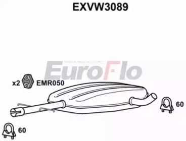 Амортизатор EuroFlo EXVW3089