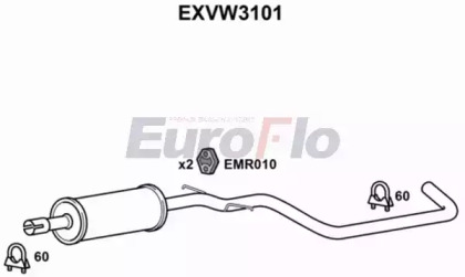 Амортизатор EuroFlo EXVW3101