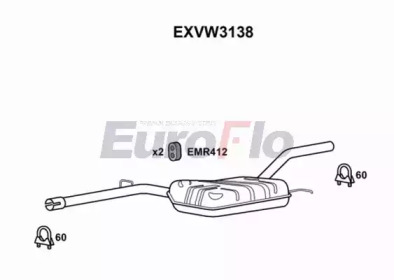 Амортизатор EuroFlo EXVW3138