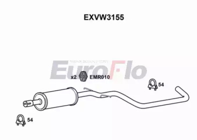 Амортизатор EuroFlo EXVW3155