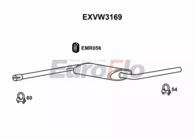 Средний глушитель выхлопных газов EuroFlo EXVW3169