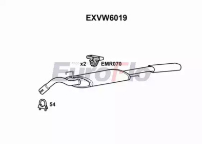 Глушитель выхлопных газов конечный EuroFlo EXVW6019