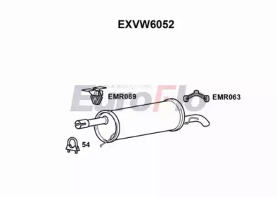 Глушитель выхлопных газов конечный EuroFlo EXVW6052