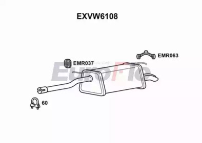 Амортизатор EuroFlo EXVW6108