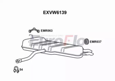 Глушитель выхлопных газов конечный EuroFlo EXVW6139