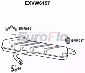 Амортизатор EuroFlo EXVW6157