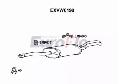 Амортизатор EuroFlo EXVW6198