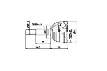 Шарнирный комплект AYWIPARTS AW1510007