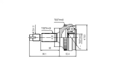 Шарнирный комплект AYWIPARTS AW1510012A