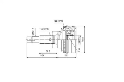 Шарнирный комплект AYWIPARTS AW1510022A