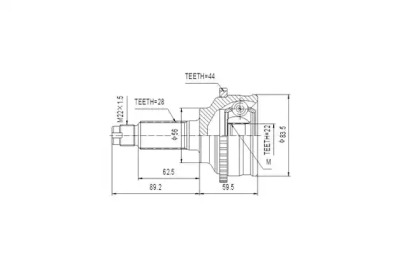 Шарнирный комплект AYWIPARTS AW1510026A