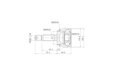 Шарнирный комплект AYWIPARTS AW1510036A