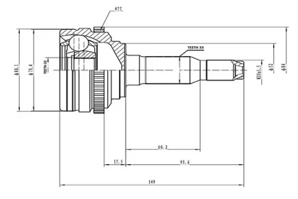 Шарнирный комплект AYWIPARTS AW1510040A