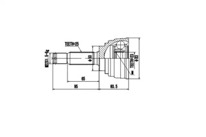 Шарнирный комплект AYWIPARTS AW1510041