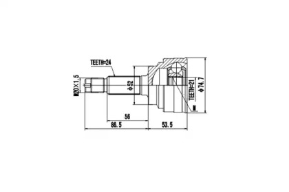 Шарнирный комплект AYWIPARTS AW1510064