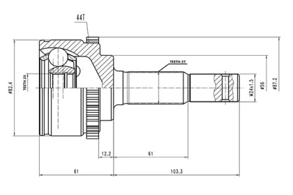 Шарнирный комплект AYWIPARTS AW1510079A