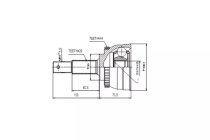 Шарнирный комплект AYWIPARTS AW1510089A