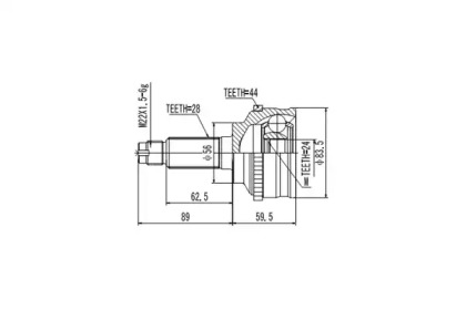 Шарнирный комплект AYWIPARTS AW1510091A