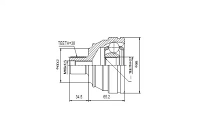 Шарнирный комплект AYWIPARTS AW1510093