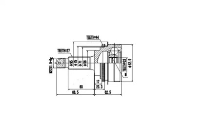 Шарнирный комплект AYWIPARTS AW1510099A