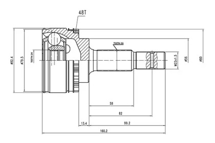 Шарнирный комплект AYWIPARTS AW1510103A