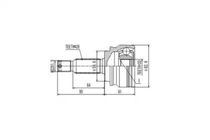 Шарнирный комплект AYWIPARTS AW1510104