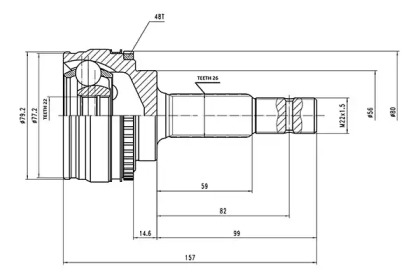 Шарнирный комплект AYWIPARTS AW1510109A