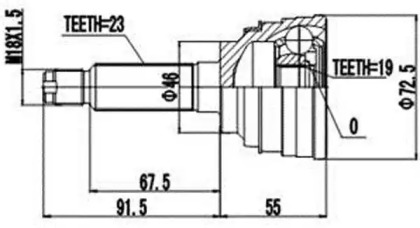 Шарнирный комплект AYWIPARTS AW1510111