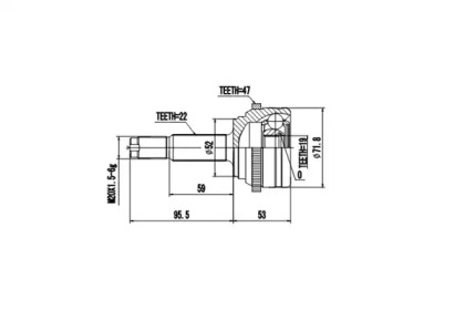 Шарнирный комплект AYWIPARTS AW1510130A