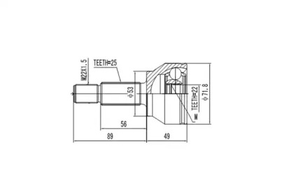 Шарнирный комплект AYWIPARTS AW1510137