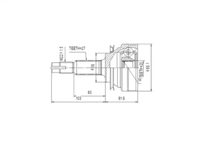 Шарнирный комплект AYWIPARTS AW1510150